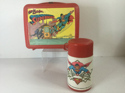 Superman Plastic Lunchbox w/Thermos