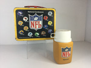 NFL Metal Lunch Box w/ Thermos